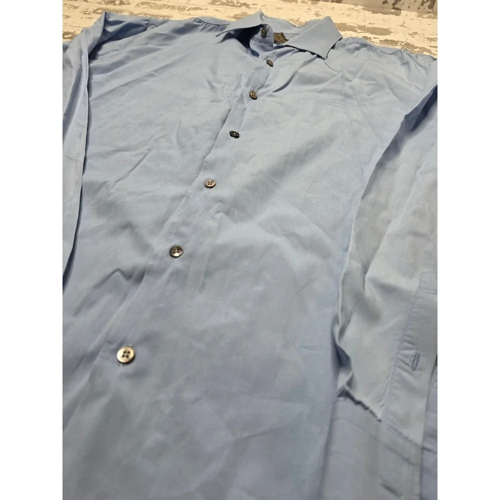 Banana Republic Stretch Mens XL Light Blue Long Sleeve Button Down Dress Shirt